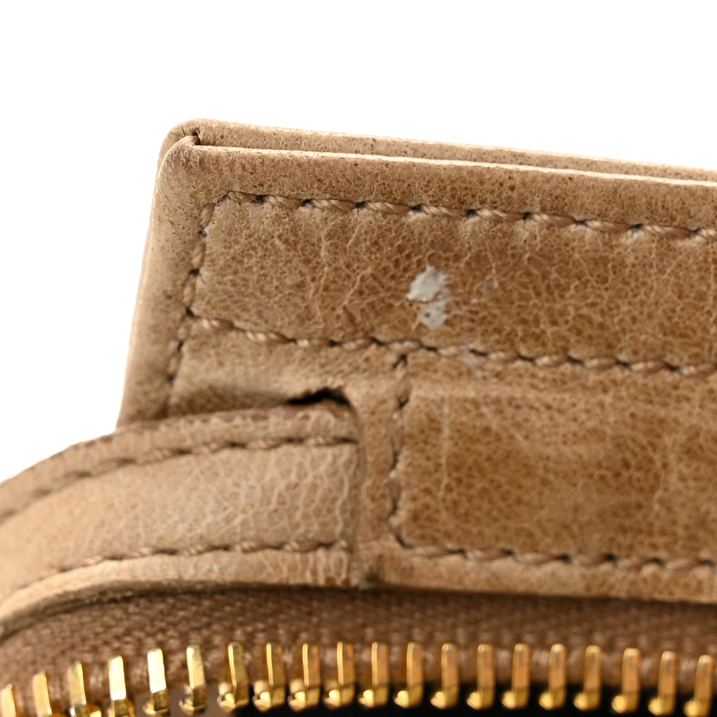 Agneau Giant 21 Gold Hardware Mini Travel Clutch Oatmeal