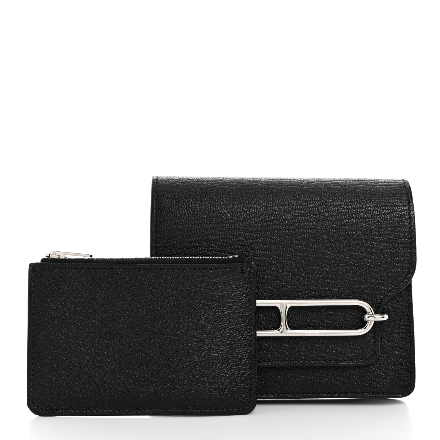 Hermes Chevre Mysore Roulis Slim Wallet Black 3 of 8