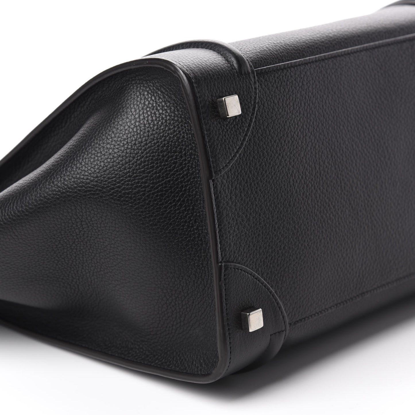 Drummed Calfskin Mini Luggage Black
