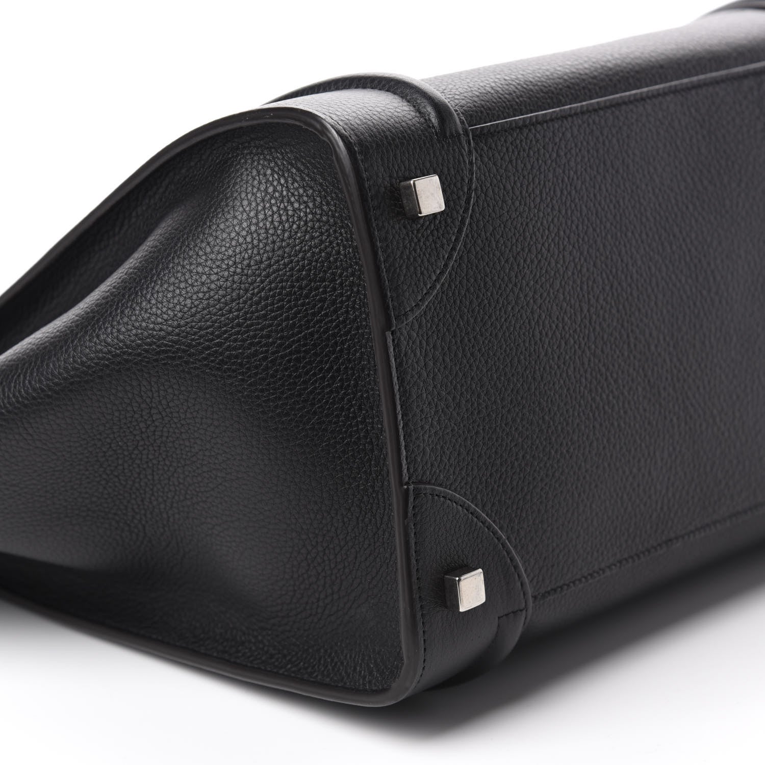 Celine Drummed Calfskin Mini Luggage Black 6 of 10