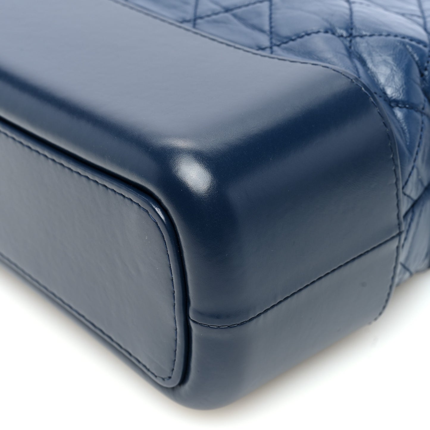 Aged Calfskin Quilted Medium Gabrielle Hobo Blue