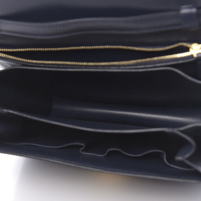 Celine Liege Calfskin Medium Classic Box Flap Bag Dark Blue 5 of 13