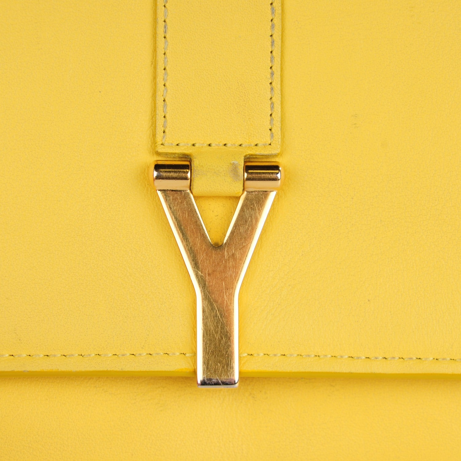 Saint Laurent Calfskin Classic Y Ligne Wallet Yellow 7 of 7