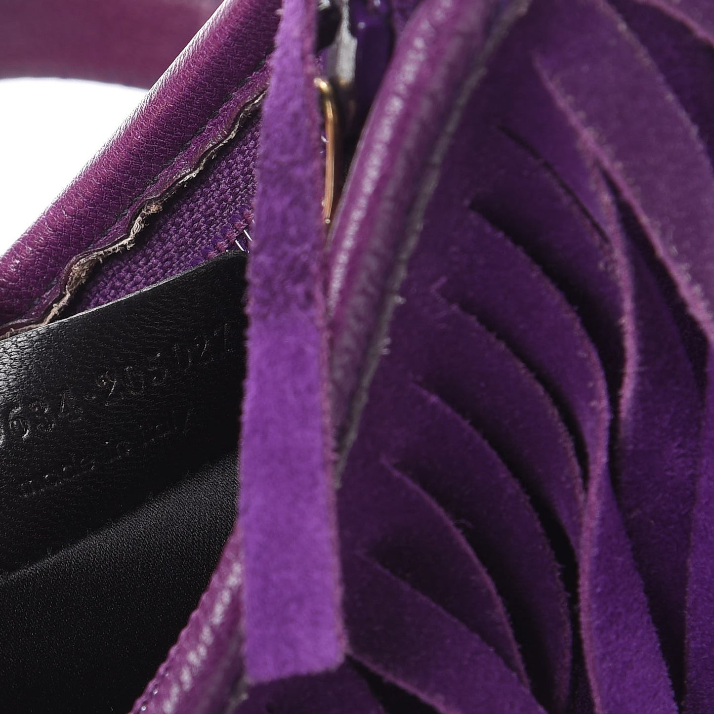 Suede Petite Sac Fringe Hobo Purple