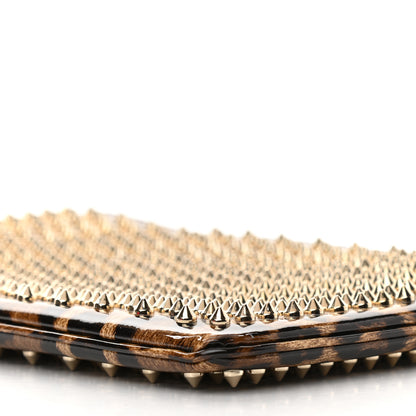 Christian Louboutin Patent Leopard Print Loubiposh Spiked Crossbody Clutch 10 of 10