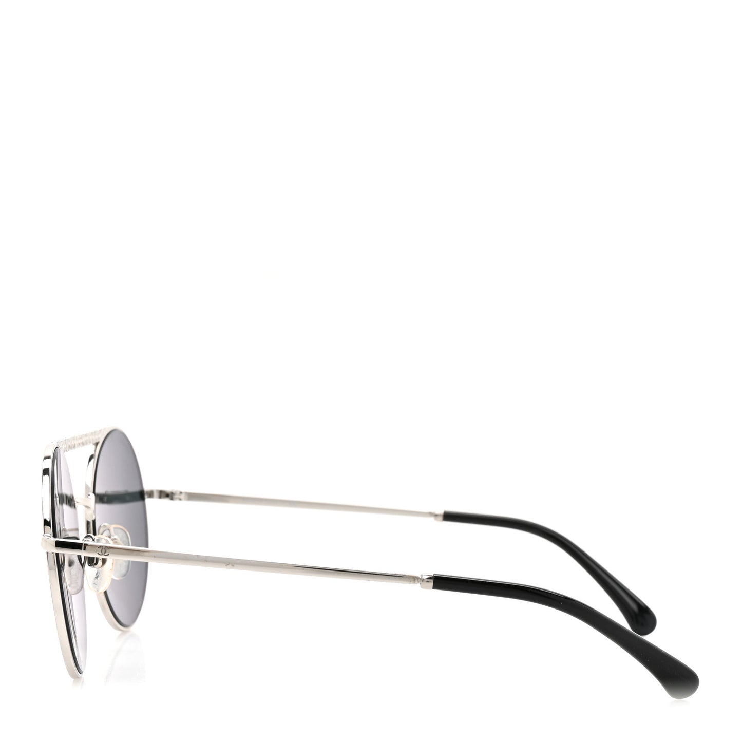 Metal Winter Round Sunglasses 4232 Silver