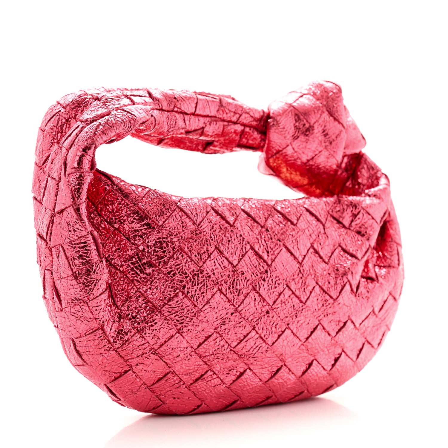 Bottega Veneta Metallic Nappa Intrecciato Mini Jodie Lollipop
