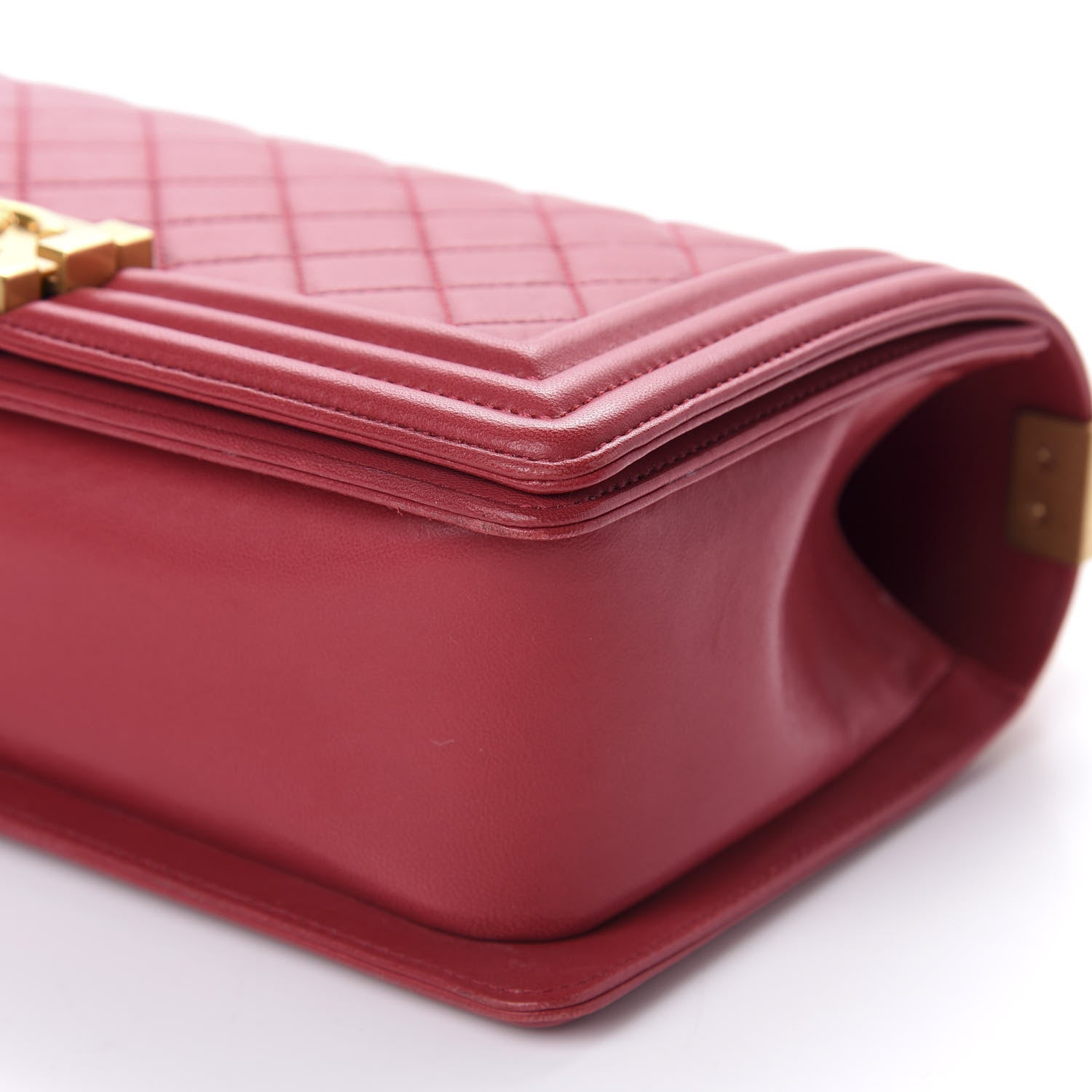 Chanel Lambskin Quilted Medium Boy Flap Dark Pink 7 of 11