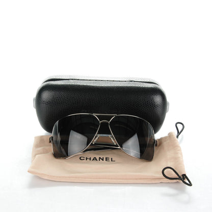 Chanel Aviator Sunglasses 4141-Q Silver Black 6 of 6