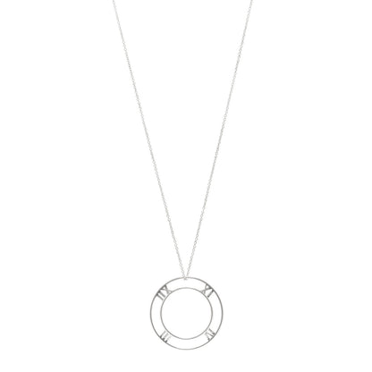 Tiffany Sterling Silver Large Atlas Open Pendant Necklace 1 of 4