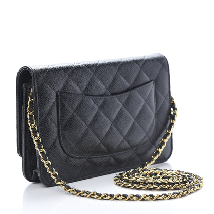 Chanel Caviar Quilted Wallet On Chain WOC Black 3 of 11