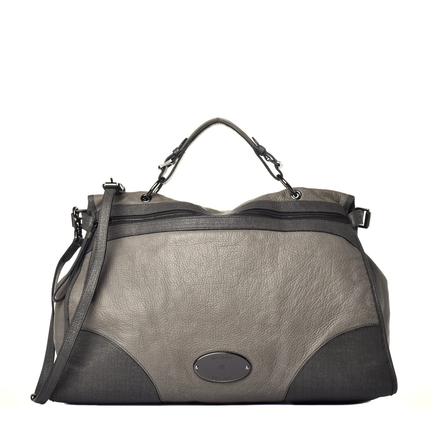 Mulberry Calfskin Taylor Satchel Grey 1 of 11