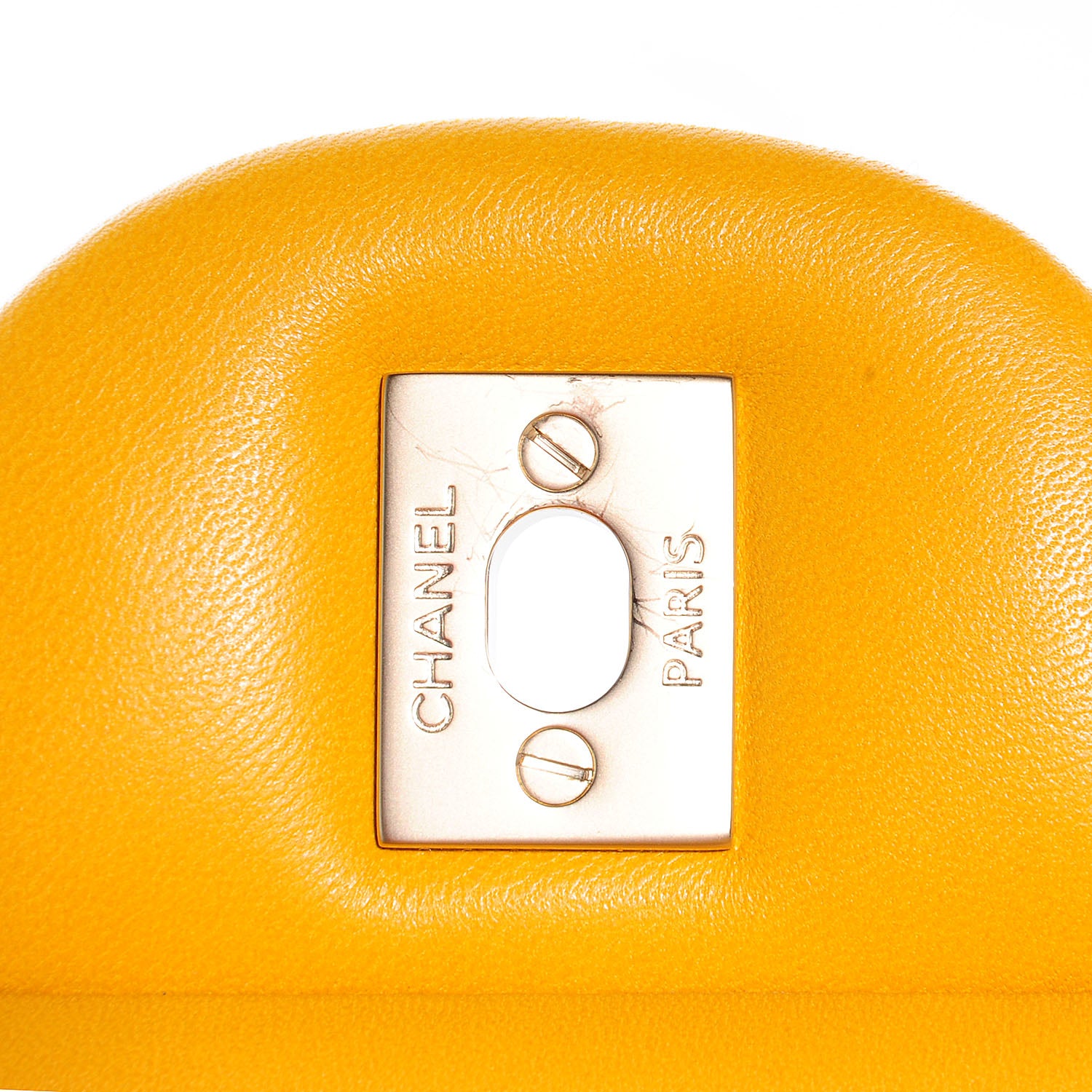 Chanel Lambskin Jumbo Double Flap Yellow 10 of 10