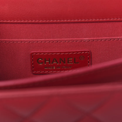 Chanel Calfskin Quilted Single Flap Bag Red 6 of 10