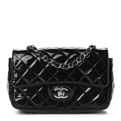 Chanel Patent Calfskin Quilted Mini Rectangular Flap Black 1 of 11