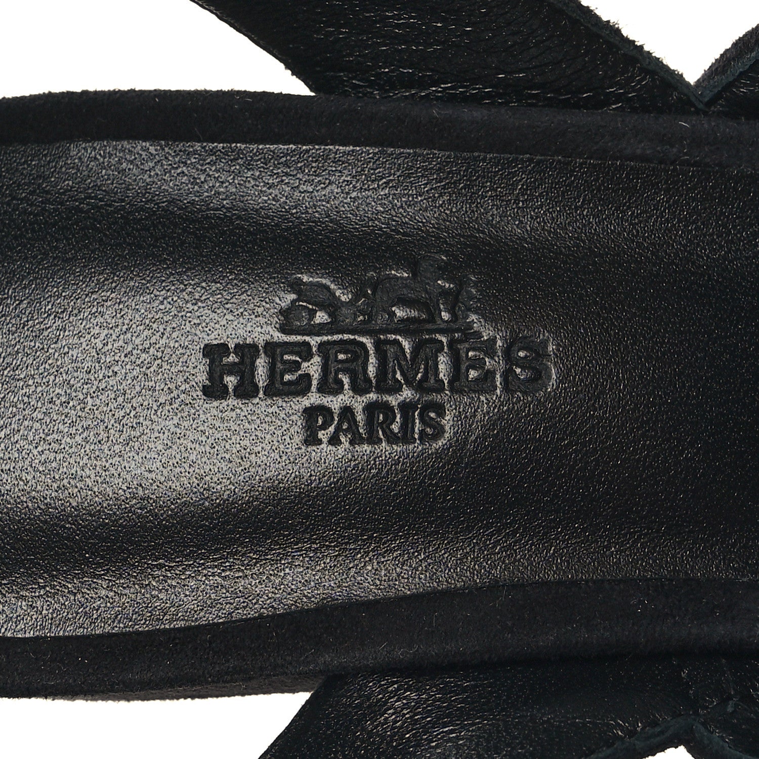 Hermes Suede Goatskin Polycarbonate Womens Flirt 60 Sandals 37 Black Ombre 8 of 9