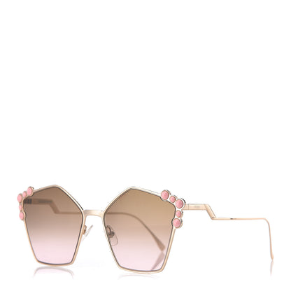 Fendi Geometric Dots Sunglasses FF 0261/S Rose Gold 1 of 6