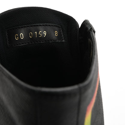 Louis Vuitton Calfskin LV Tattoo Sneaker Boots 8 Black 9 of 14