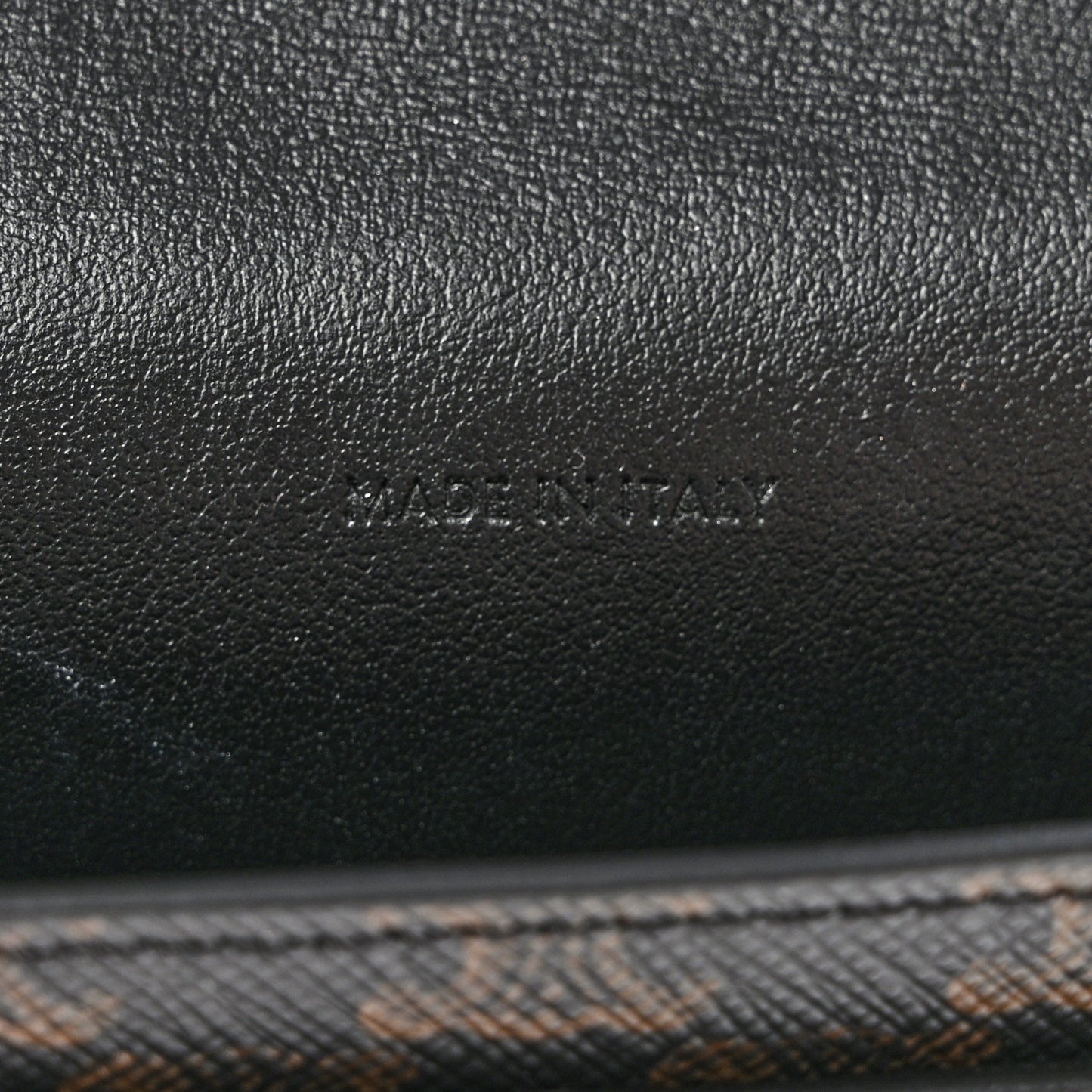 Triomphe Canvas Lambskin Phone Pouch With Flap Black