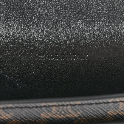 Celine Triomphe Canvas Lambskin Phone Pouch With Flap Black 8 of 8