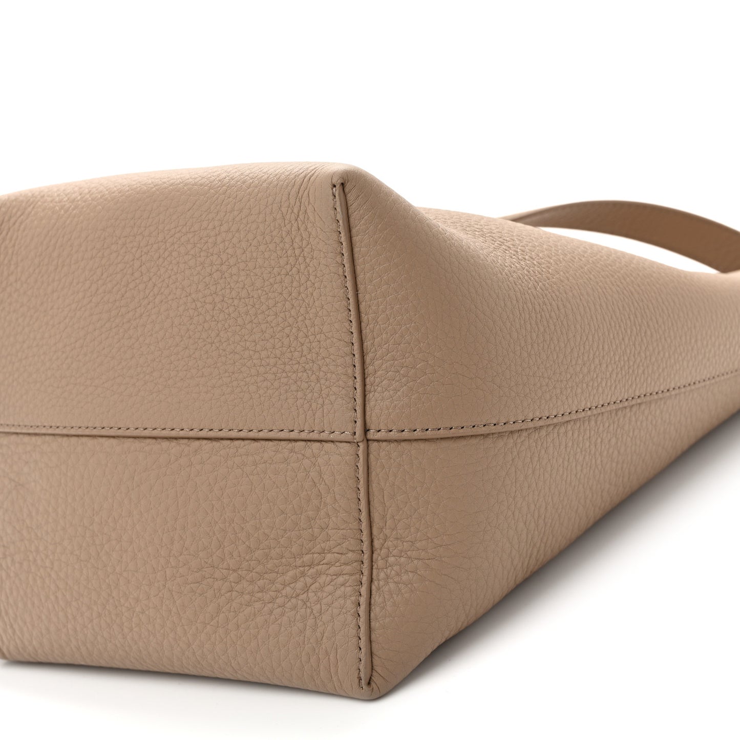 Grained Calfskin Medium N/S Park Tote Dark Taupe
