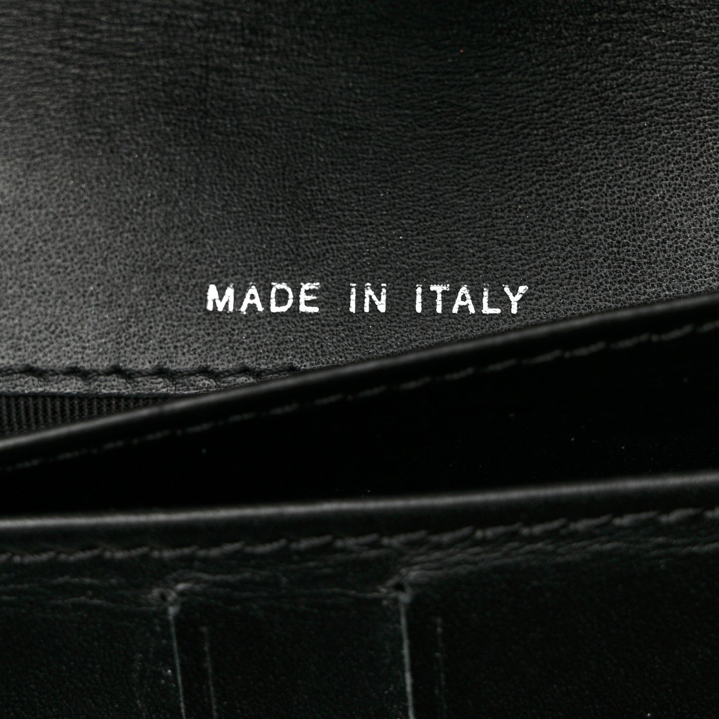 Patent Quilted Large Flap Wallet Black