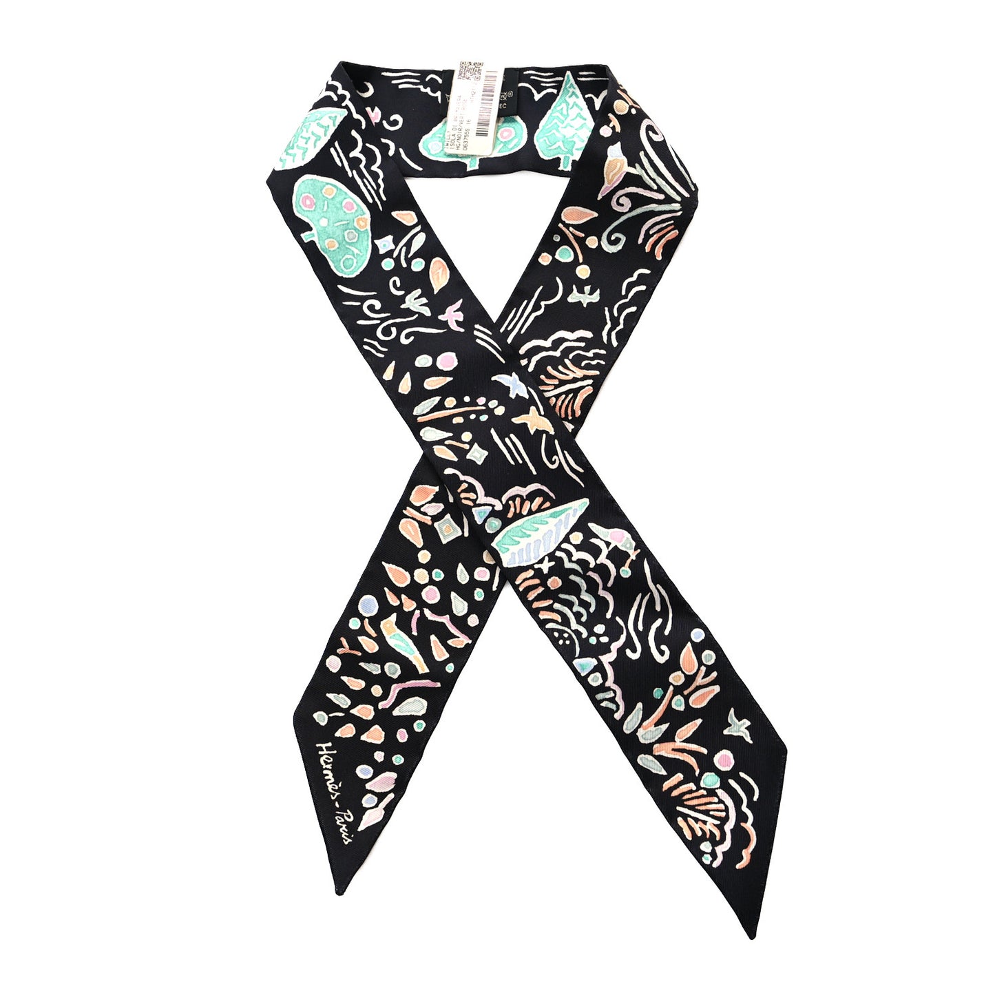 Silk Isola Di Primavera Twilly Black Vert Rose