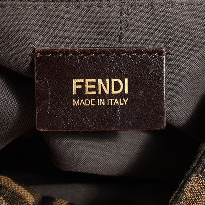 Fendi Zucca Patent Mia Shoulder Flap Tobacco 6 of 10