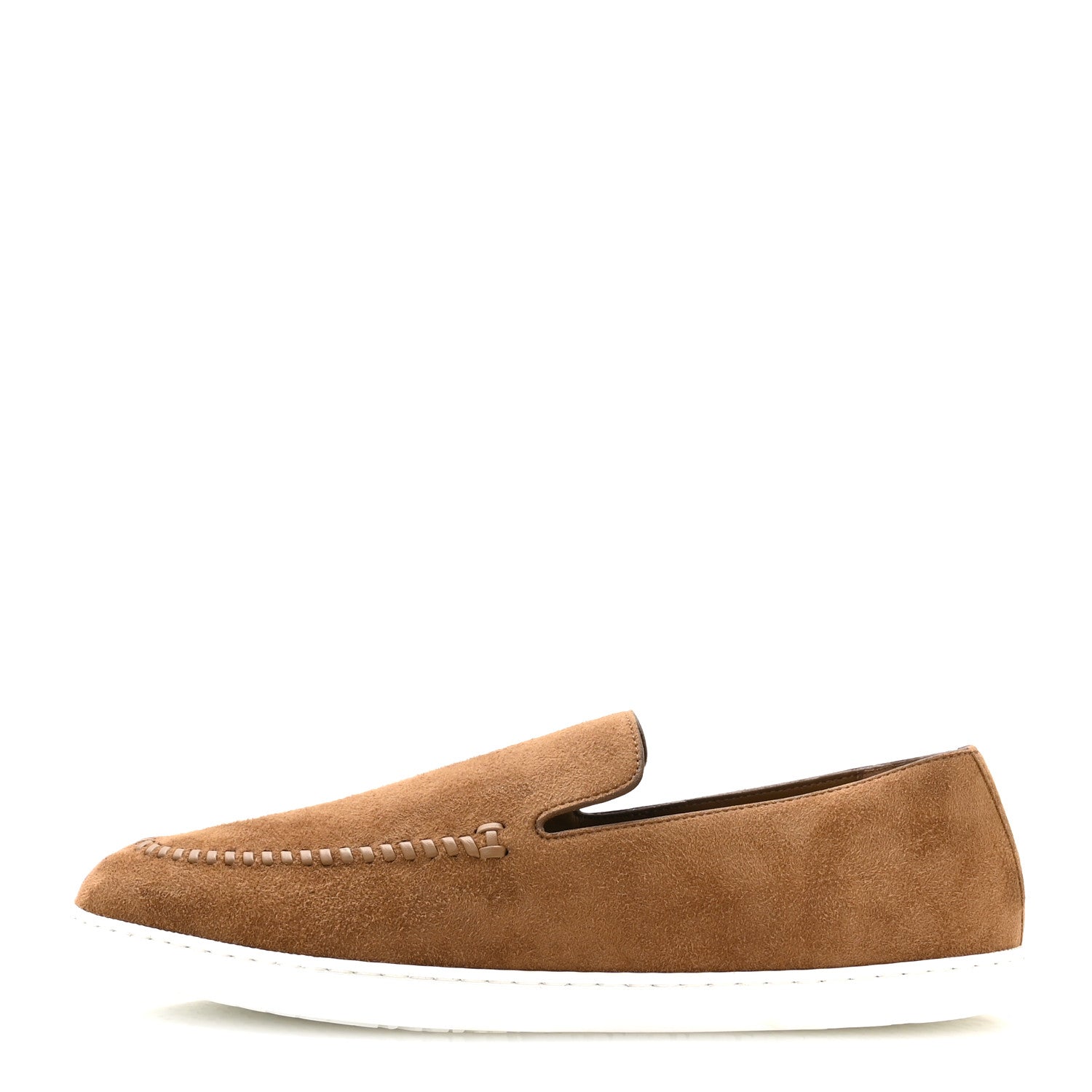 Hermes Suede Goatskin Mens Julian Loafers 42 Brun Frume 1 of 9