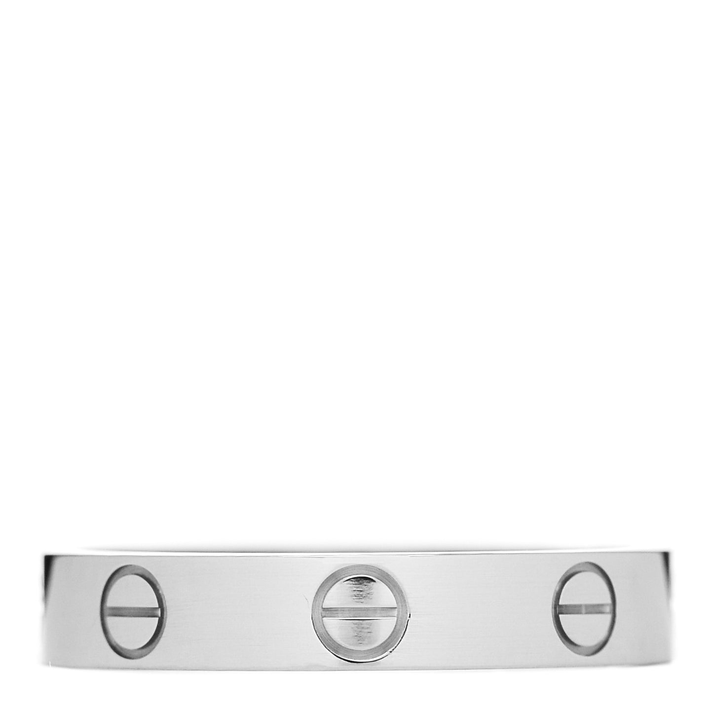 18K White Gold 3.5mm LOVE Wedding Band Ring 55 7.25