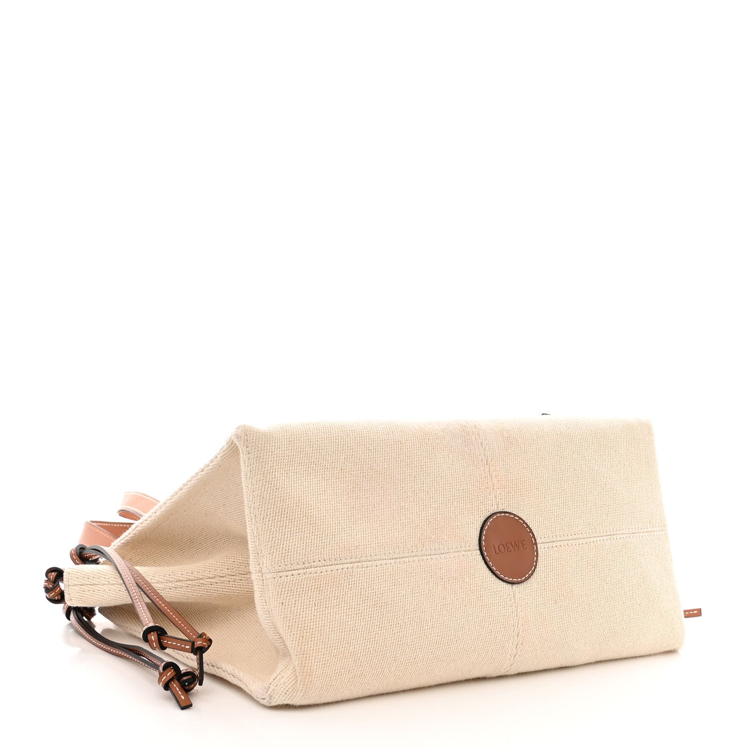 Loewe Canvas Calfskin Small Cushion Tote Beige 4 of 16