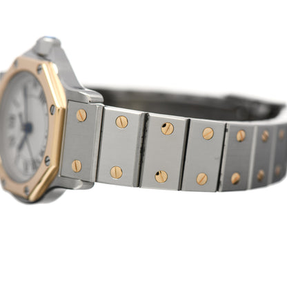 Cartier Stainless Steel 18K Yellow Gold 25mm Santos Octagon Quartz Watch 5 of 5
