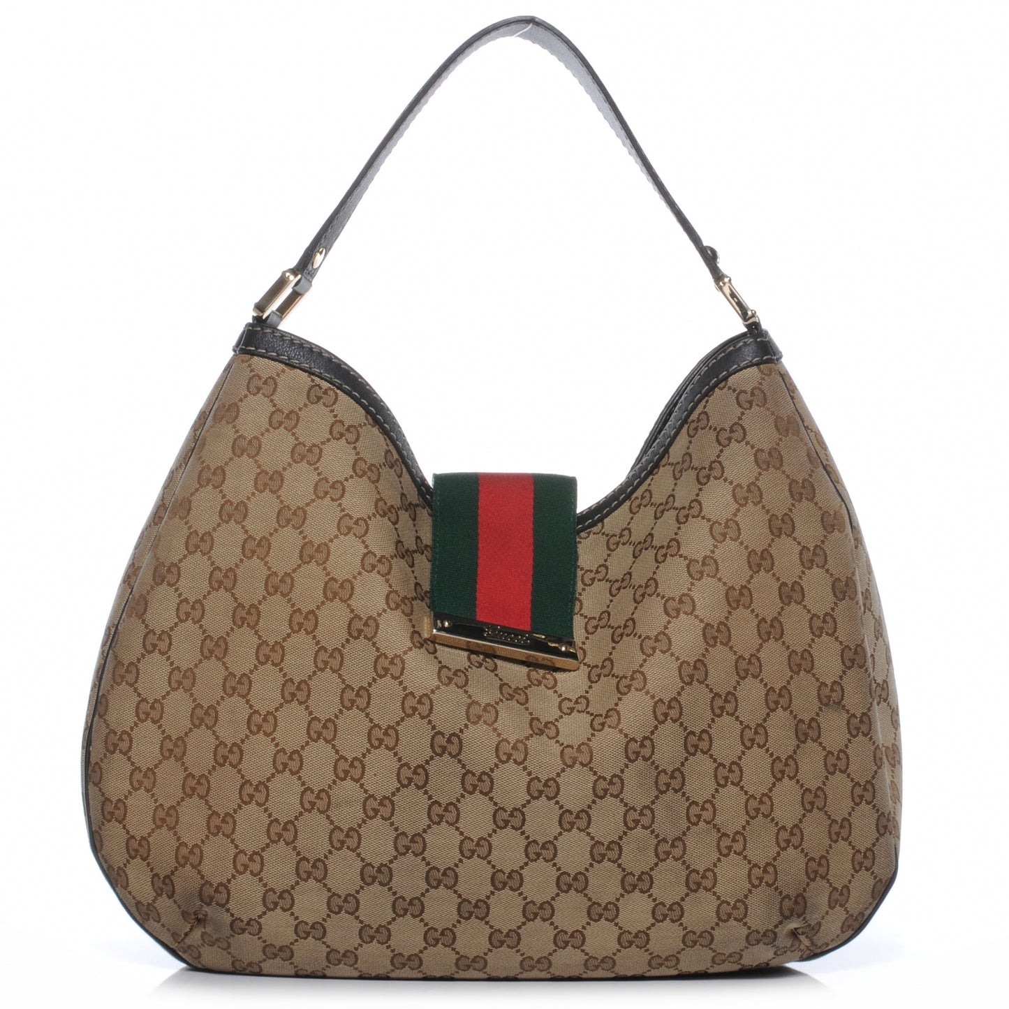 Monogram New Ladies Web Large Hobo Ebony