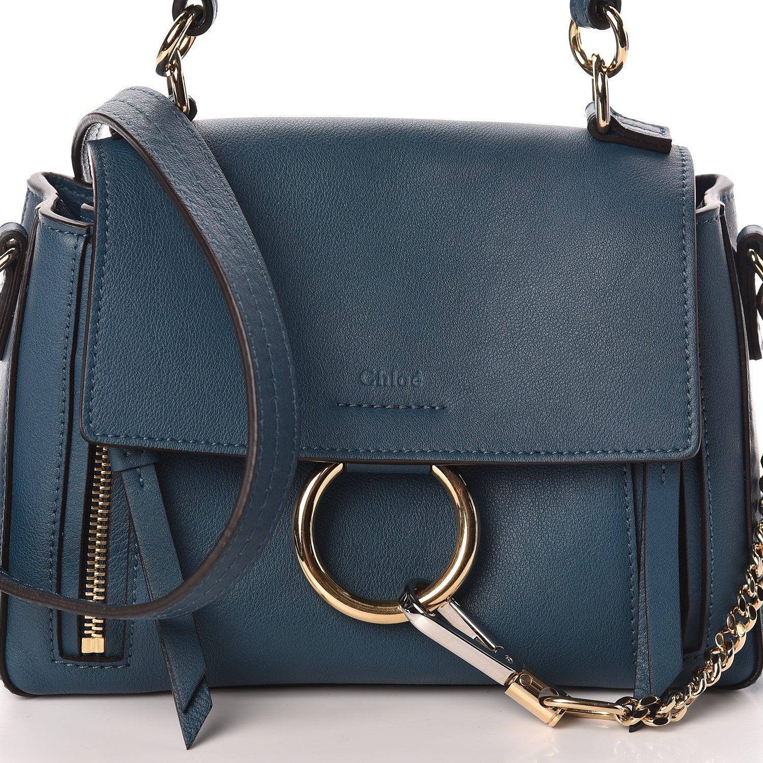 Chloe Calfskin Mini Faye Day Shoulder Bag Navy Ink 9 of 9
