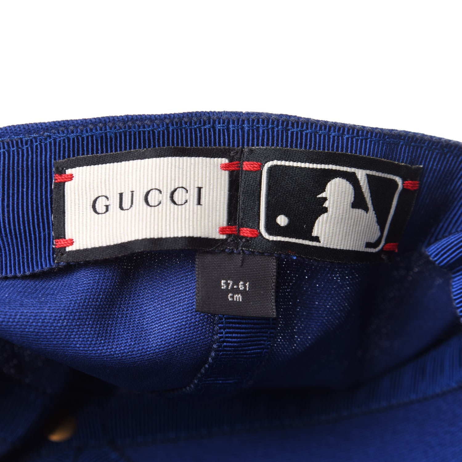 Gucci X MLB Cotton NY Yankees Baseball Hat 57-61 Blue 7 of 8