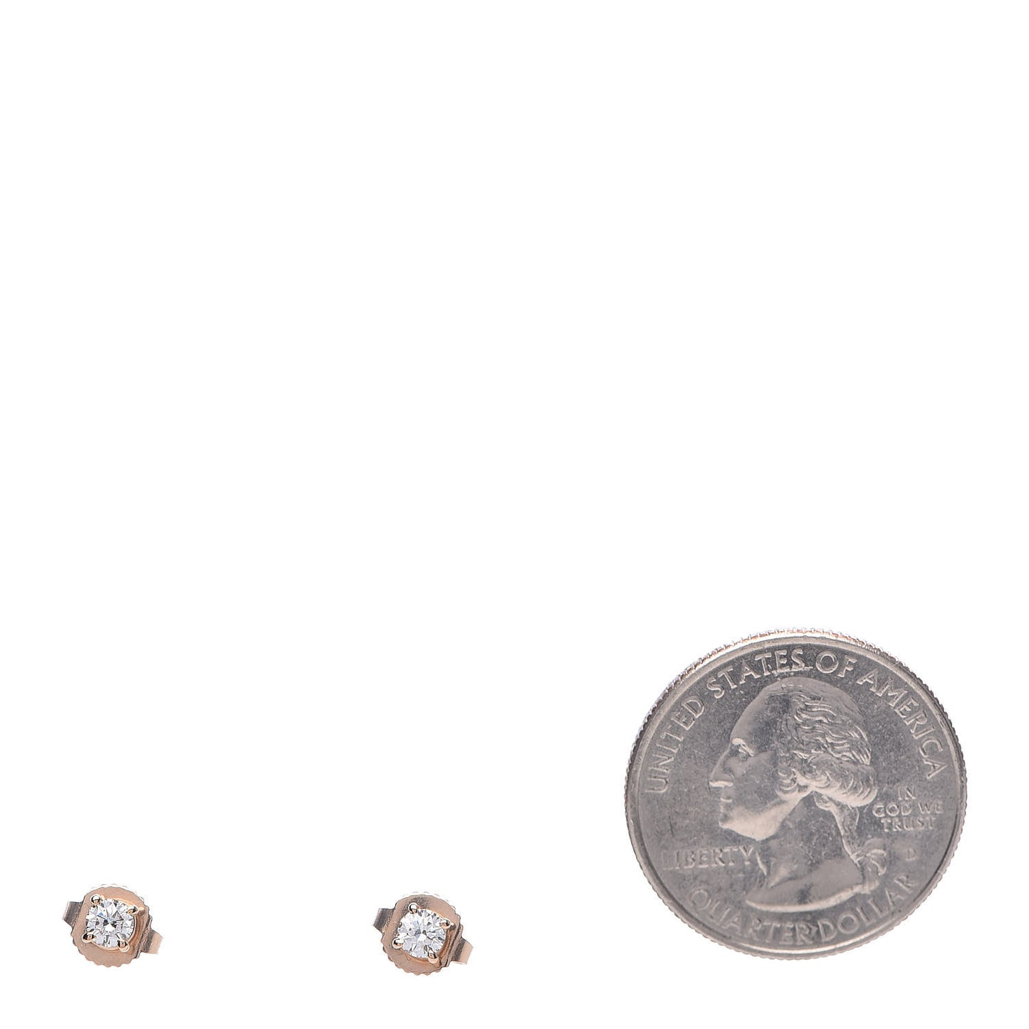 18K Rose Gold Diamond .22ctw Solitaire Earrings