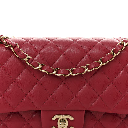 Chanel Caviar Quilted Medium Double Flap Dark Pink 8 of 11