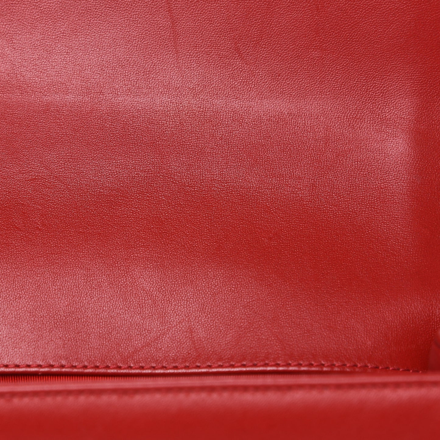Lambskin Quilted Small Boy Flap Red