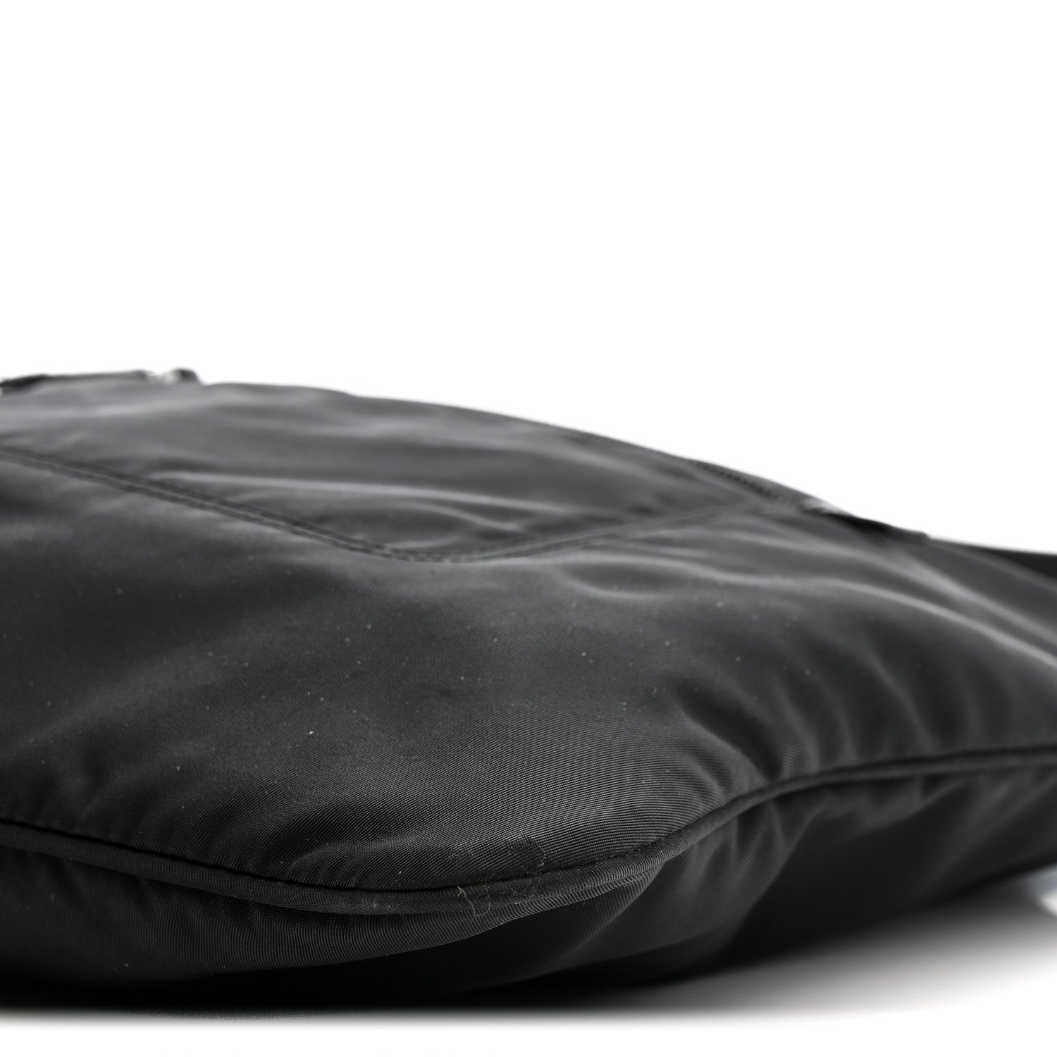 Prada Nylon Flat Messenger Bag Black 10 of 11