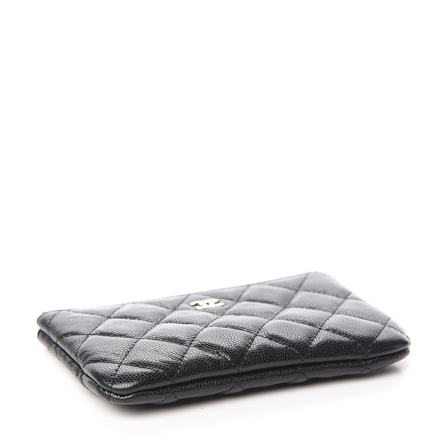 Caviar Quilted Small Cosmetic Case Black