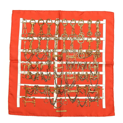 Hermes Silk Mors Et Filets Pocket Square 1 of 4