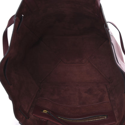 Celine Soft Grained Calfskin Small Belt Cabas Phantom Burgundy 5 of 10