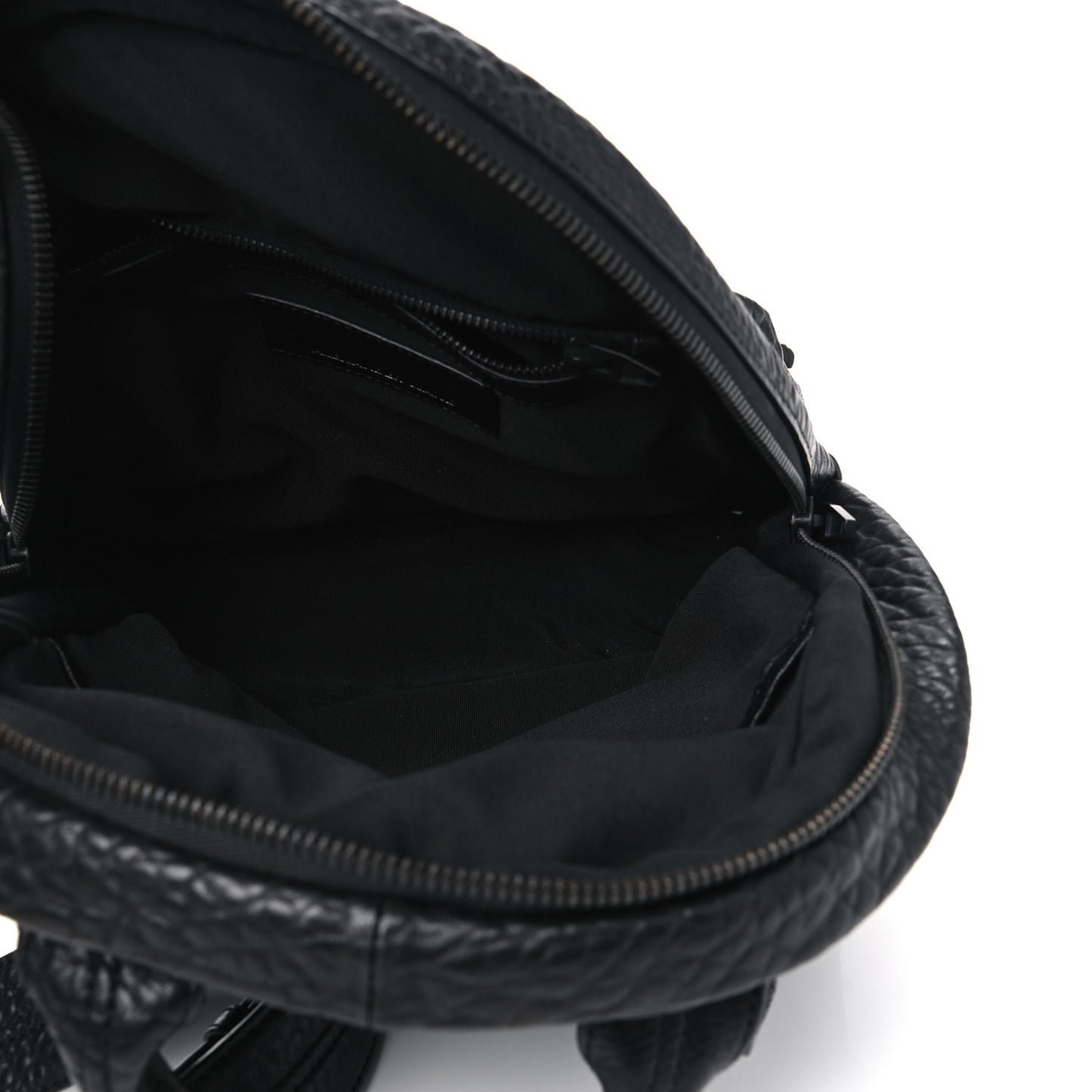 Pebbled Lambskin Dumbo Backpack Black Matte Black Hardware