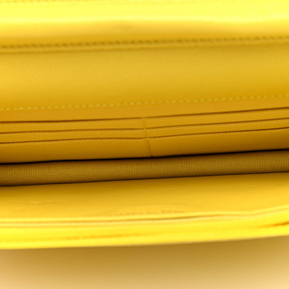 Chanel Caviar Quilted Wallet on Chain WOC Yellow 5 of 10