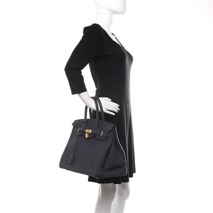 Hermes Togo Birkin 35 Bleu Nuit 2 of 11