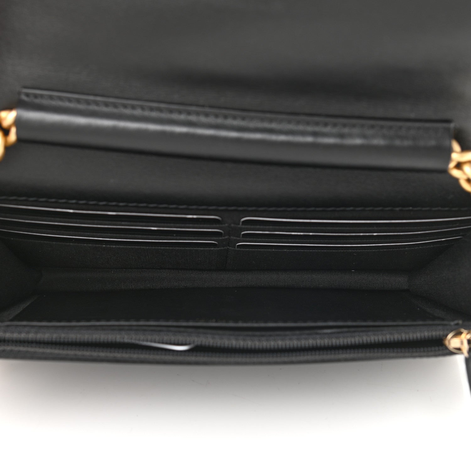Chanel Caviar Quilted Boy Wallet On Chain WOC Black 4 of 9