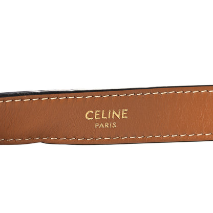 Celine Canvas Calfskin Ava Triomphe Shoulder Bag Blue 9 of 9