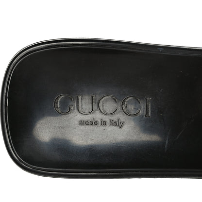 Gucci Rubber Gucci Logo Womens Platform 20/60mm Slide Sandals 38 Black 7 of 8