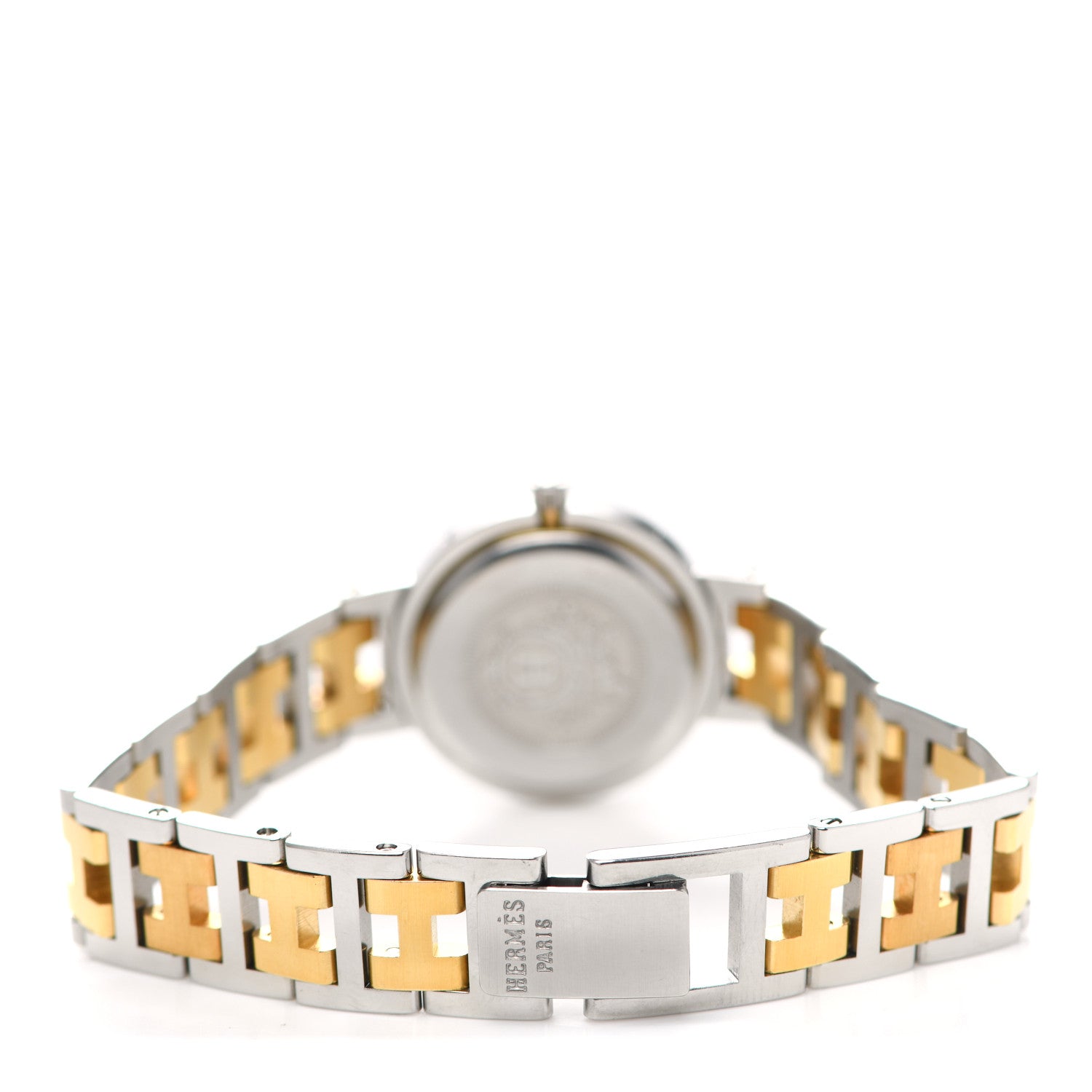 Hermes Stainless Steel 24mm Clipper Quartz Watch Gold 3 of 5