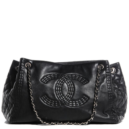 Chanel Calfskin Coco Bengal Open Accordion Tote Black 1 of 8